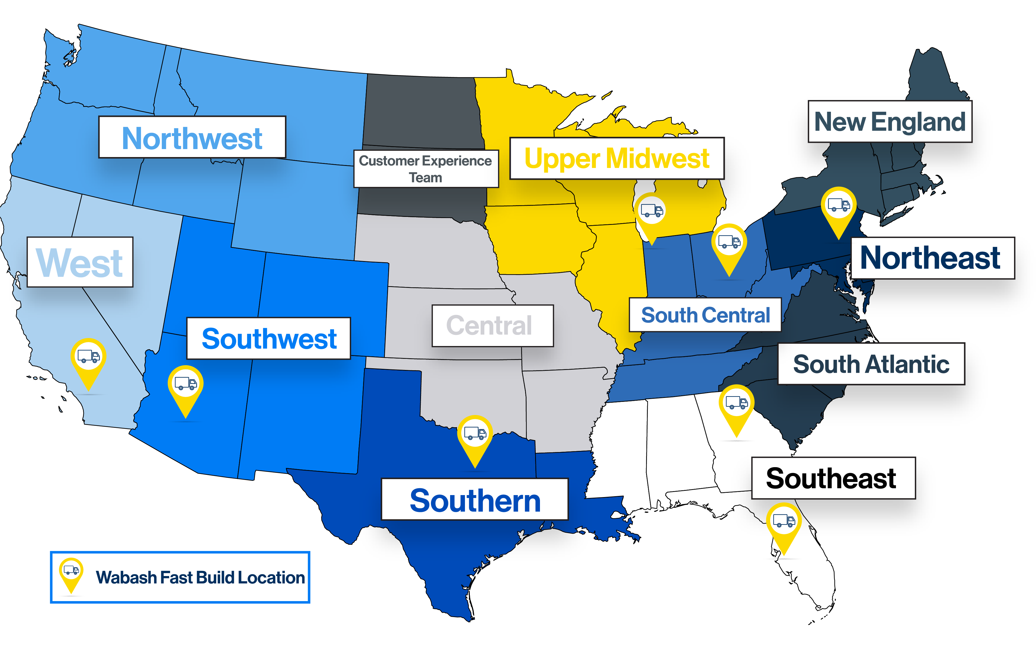 USA Territory and Fast Build Locations